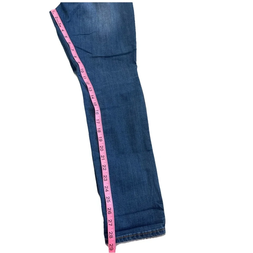 !IT Women's 10‎ Tiffany Skinny Ankle Distressed Blue Jeans Stretch Mid Rise